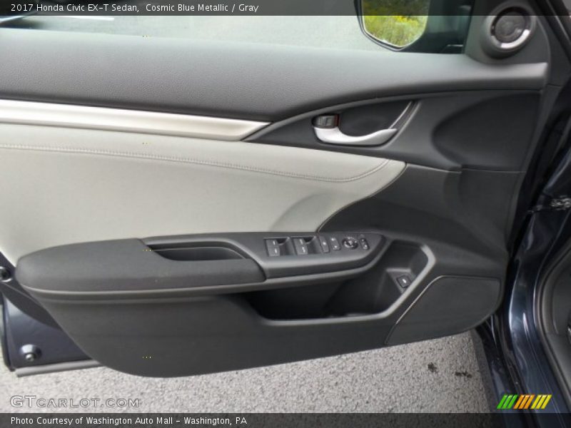Cosmic Blue Metallic / Gray 2017 Honda Civic EX-T Sedan