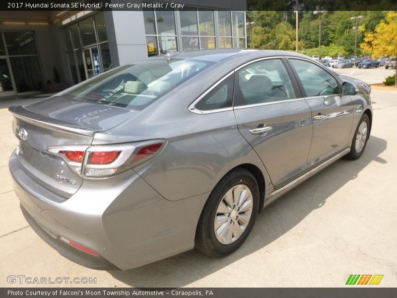 Pewter Gray Metallic / Gray 2017 Hyundai Sonata SE Hybrid