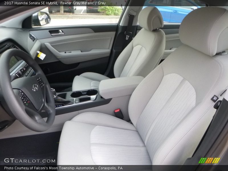 Pewter Gray Metallic / Gray 2017 Hyundai Sonata SE Hybrid