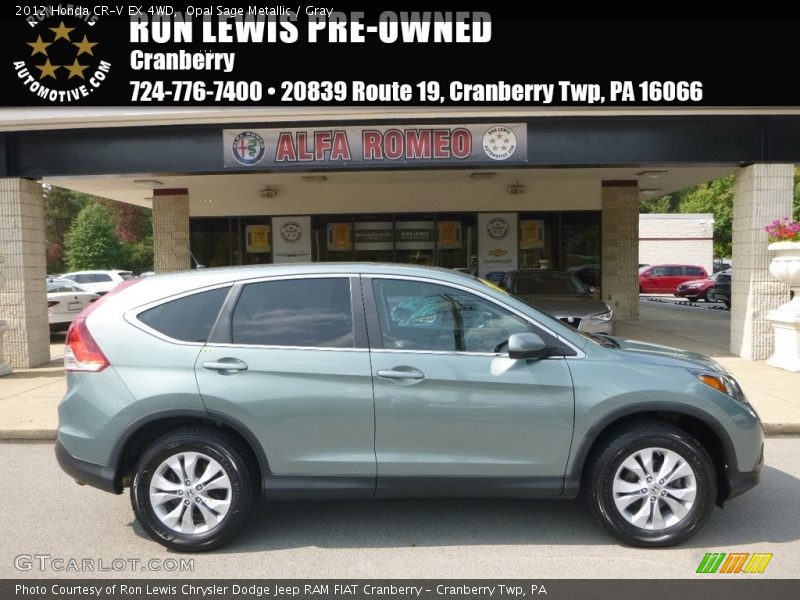 Opal Sage Metallic / Gray 2012 Honda CR-V EX 4WD