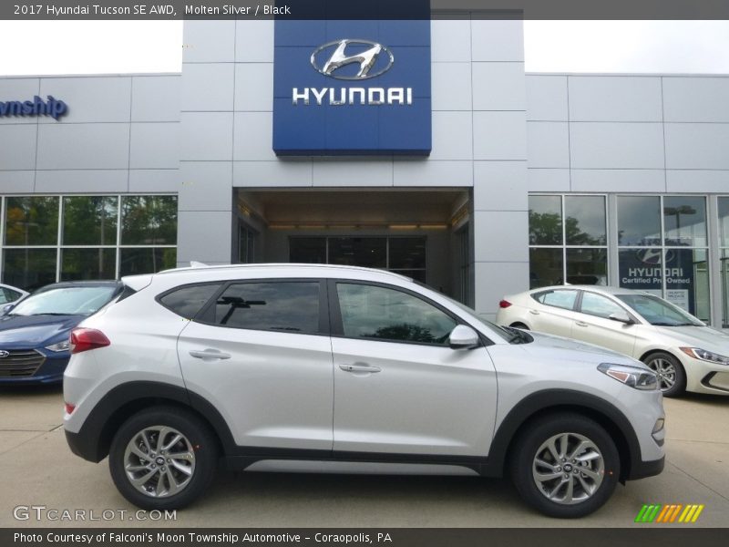 Molten Silver / Black 2017 Hyundai Tucson SE AWD
