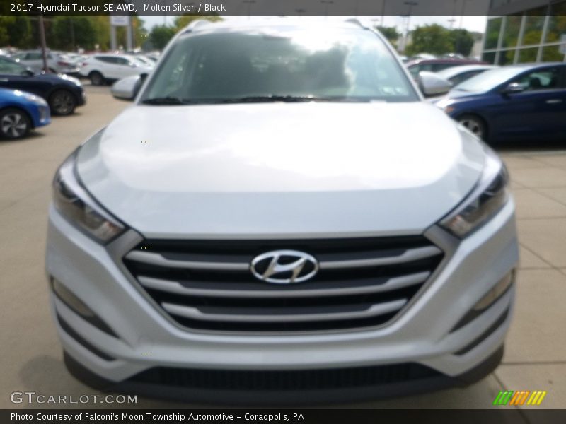 Molten Silver / Black 2017 Hyundai Tucson SE AWD