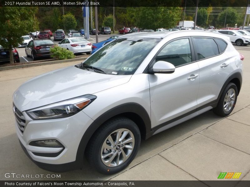 Molten Silver / Black 2017 Hyundai Tucson SE AWD