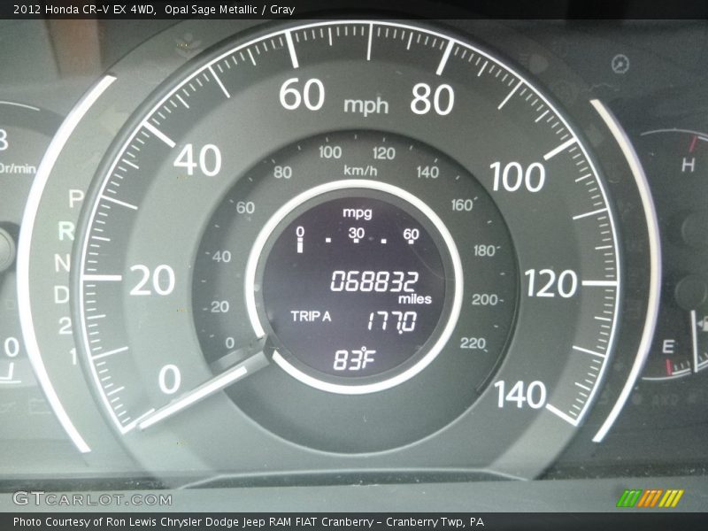 Opal Sage Metallic / Gray 2012 Honda CR-V EX 4WD