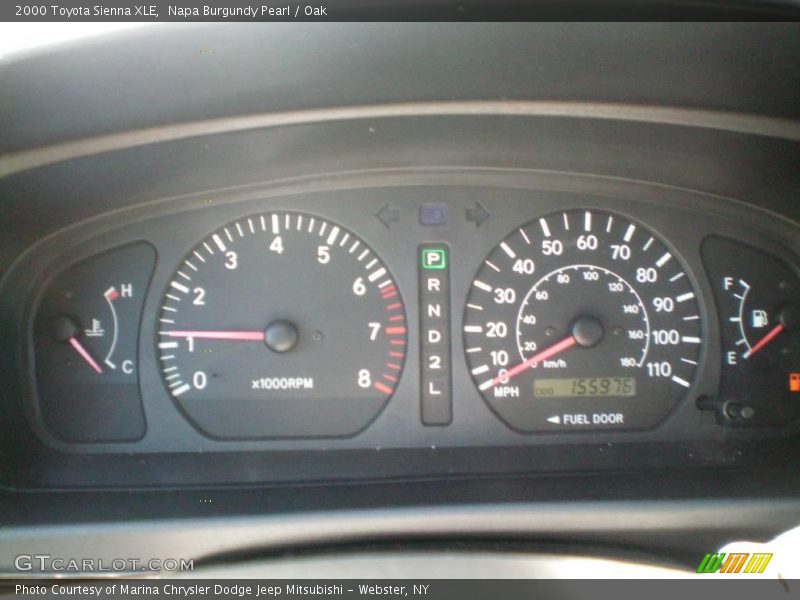 Napa Burgundy Pearl / Oak 2000 Toyota Sienna XLE