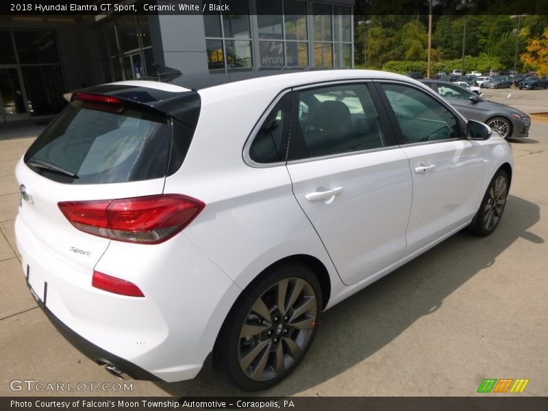 Ceramic White / Black 2018 Hyundai Elantra GT Sport