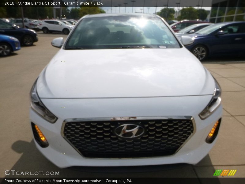 Ceramic White / Black 2018 Hyundai Elantra GT Sport