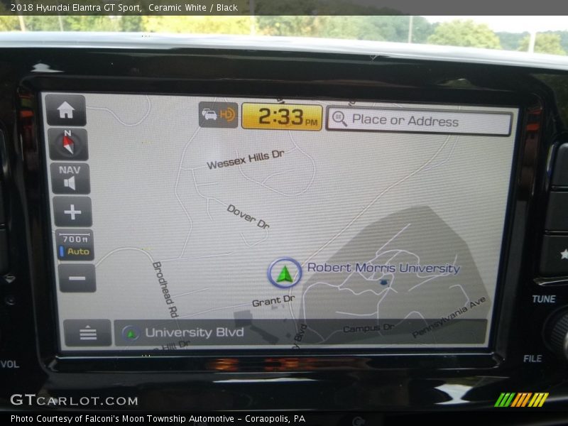 Navigation of 2018 Elantra GT Sport