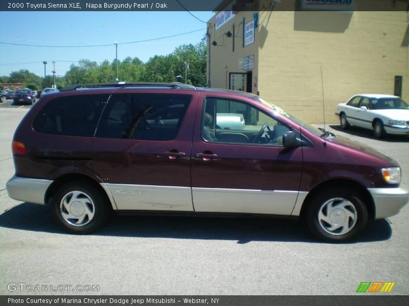 Napa Burgundy Pearl / Oak 2000 Toyota Sienna XLE