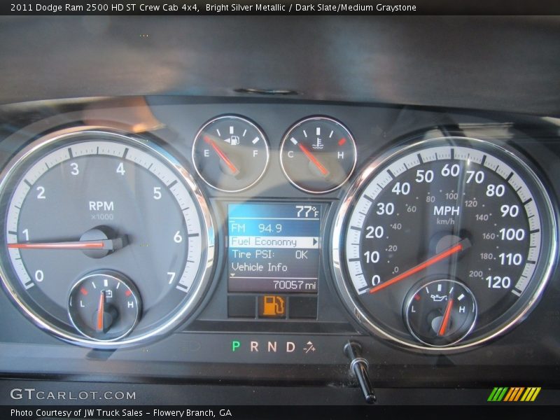 Bright Silver Metallic / Dark Slate/Medium Graystone 2011 Dodge Ram 2500 HD ST Crew Cab 4x4