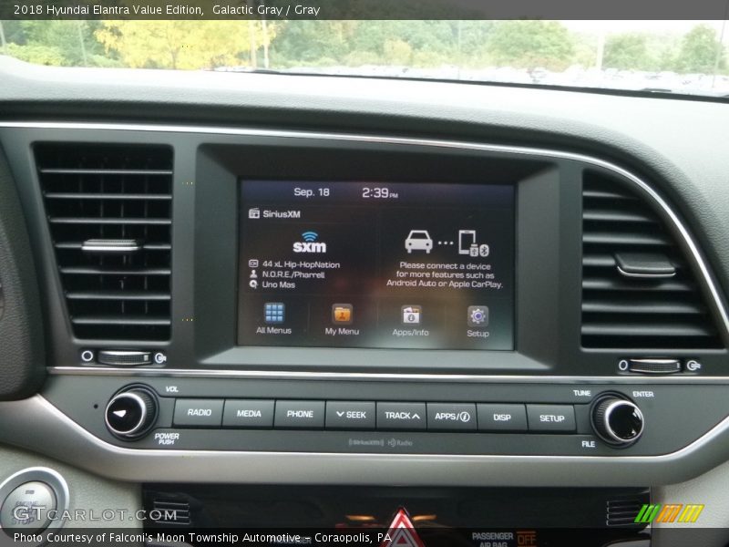 Galactic Gray / Gray 2018 Hyundai Elantra Value Edition