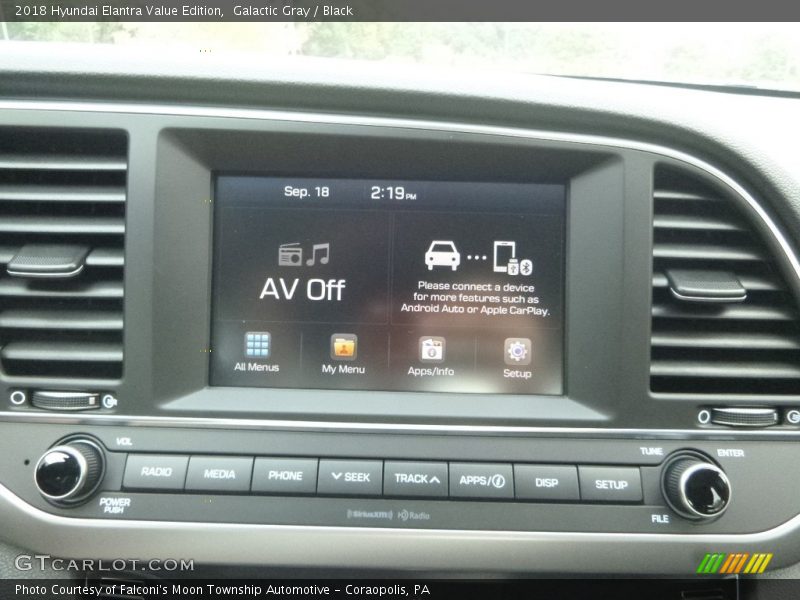 Galactic Gray / Black 2018 Hyundai Elantra Value Edition