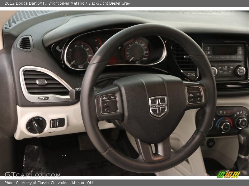 Bright Silver Metallic / Black/Light Diesel Gray 2013 Dodge Dart SXT