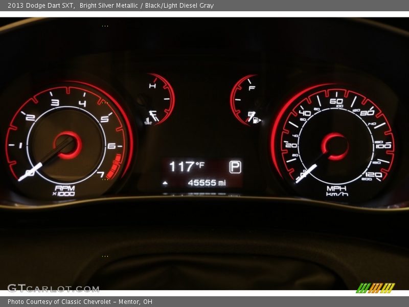 Bright Silver Metallic / Black/Light Diesel Gray 2013 Dodge Dart SXT