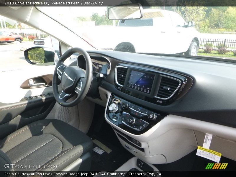 Velvet Red Pearl / Black/Alloy 2018 Chrysler Pacifica LX