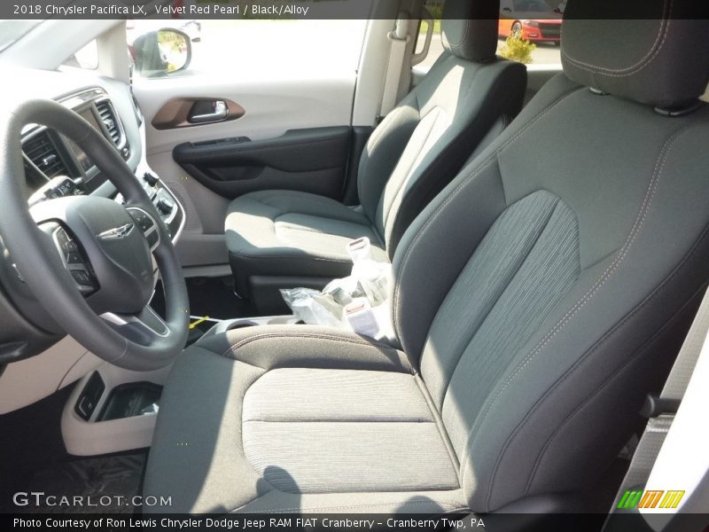 Velvet Red Pearl / Black/Alloy 2018 Chrysler Pacifica LX