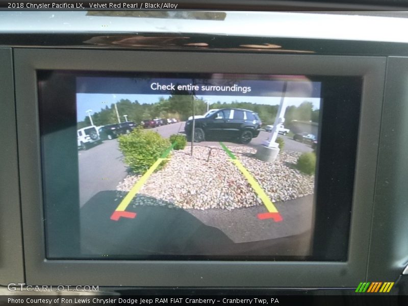 Velvet Red Pearl / Black/Alloy 2018 Chrysler Pacifica LX