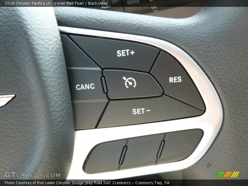 Velvet Red Pearl / Black/Alloy 2018 Chrysler Pacifica LX