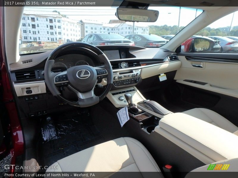 Matador Red Mica / Parchment 2017 Lexus ES 350