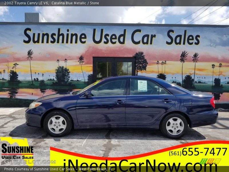 Catalina Blue Metallic / Stone 2002 Toyota Camry LE V6