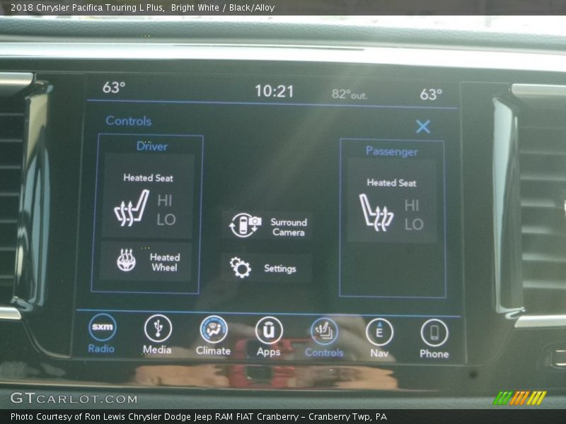 Bright White / Black/Alloy 2018 Chrysler Pacifica Touring L Plus