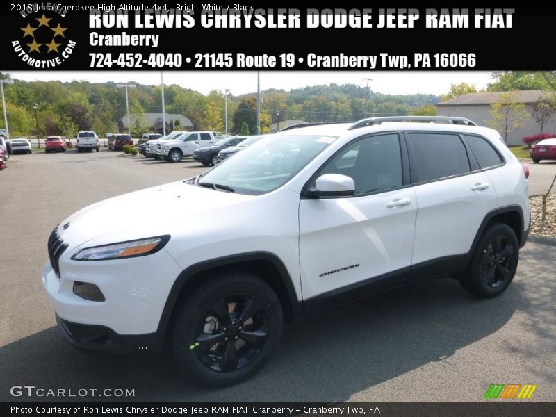 Bright White / Black 2018 Jeep Cherokee High Altitude 4x4