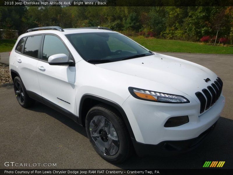 Bright White / Black 2018 Jeep Cherokee High Altitude 4x4