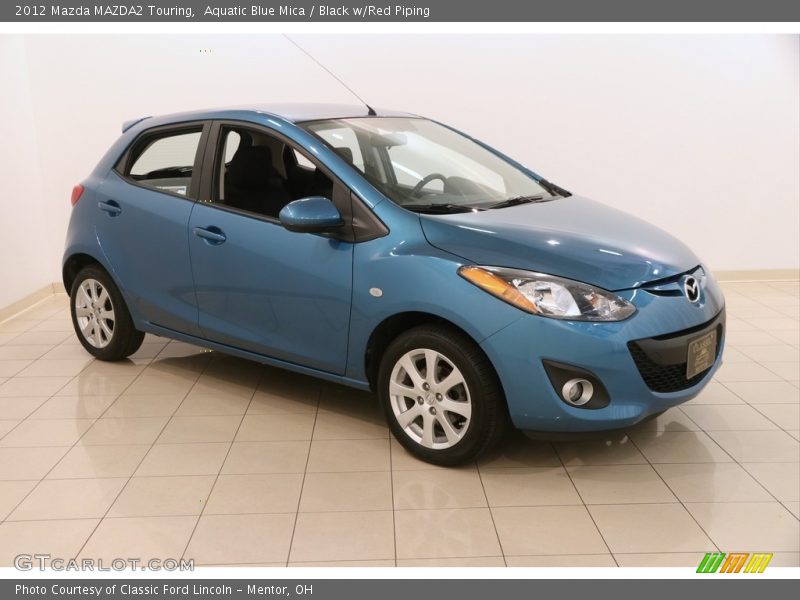 Aquatic Blue Mica / Black w/Red Piping 2012 Mazda MAZDA2 Touring