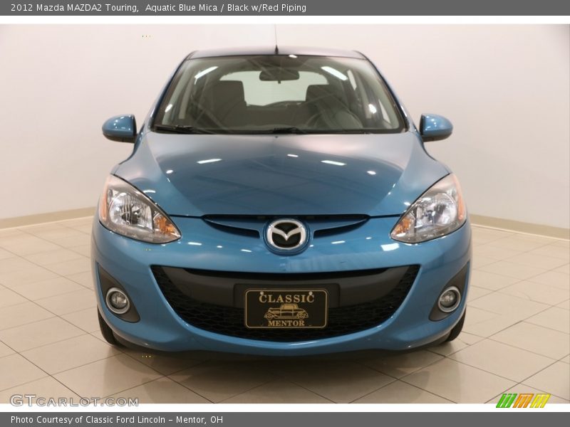 Aquatic Blue Mica / Black w/Red Piping 2012 Mazda MAZDA2 Touring