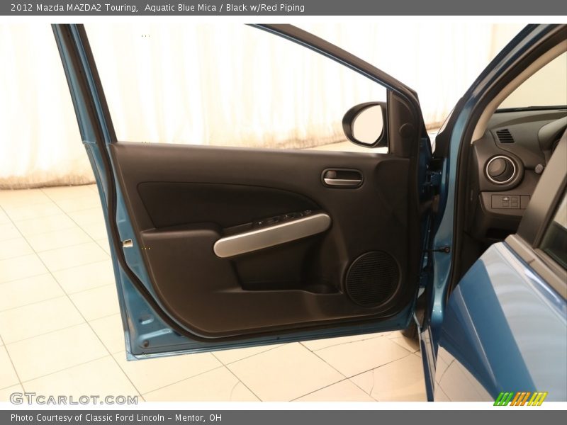 Aquatic Blue Mica / Black w/Red Piping 2012 Mazda MAZDA2 Touring