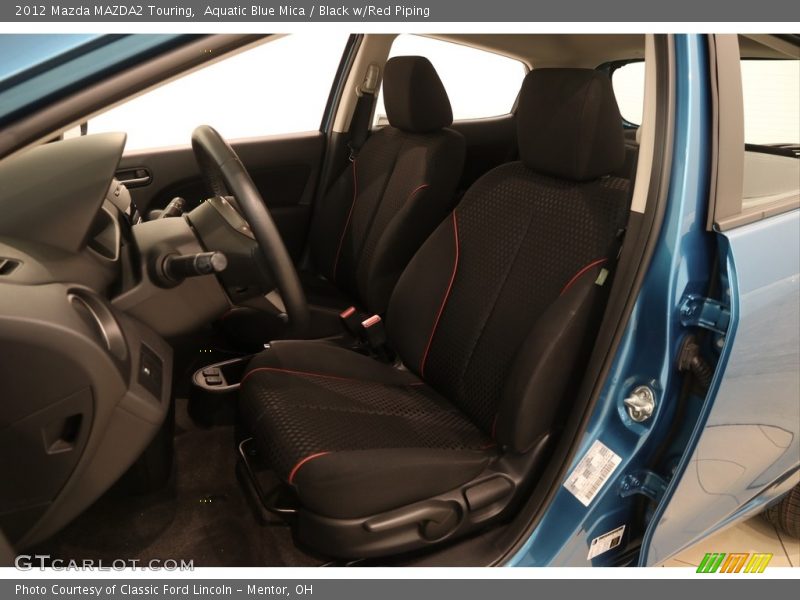 Aquatic Blue Mica / Black w/Red Piping 2012 Mazda MAZDA2 Touring