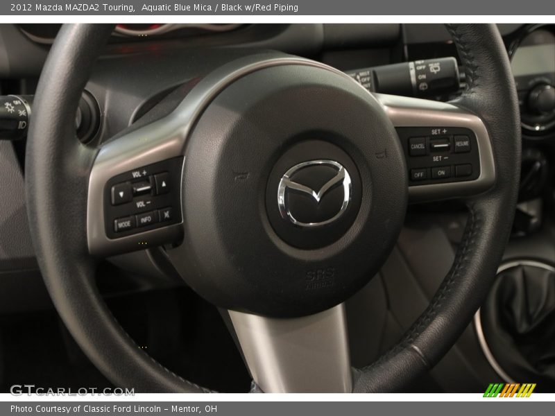Aquatic Blue Mica / Black w/Red Piping 2012 Mazda MAZDA2 Touring