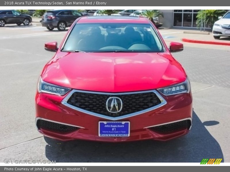 San Marino Red / Ebony 2018 Acura TLX Technology Sedan