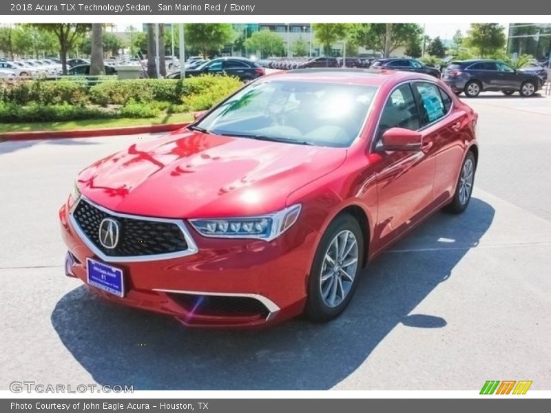 San Marino Red / Ebony 2018 Acura TLX Technology Sedan