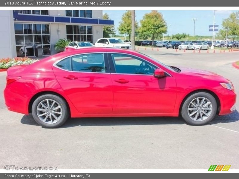 San Marino Red / Ebony 2018 Acura TLX Technology Sedan