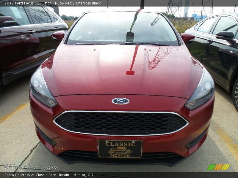 Ruby Red / Charcoal Black 2017 Ford Focus SEL Hatch