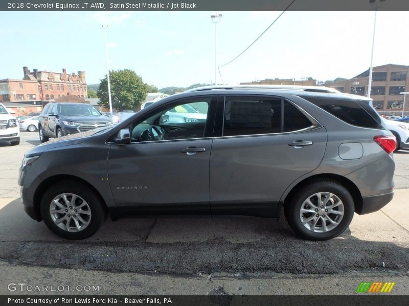 Satin Steel Metallic / Jet Black 2018 Chevrolet Equinox LT AWD