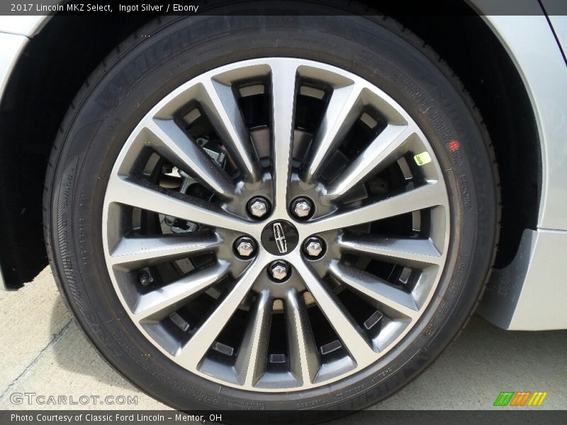 Ingot Silver / Ebony 2017 Lincoln MKZ Select