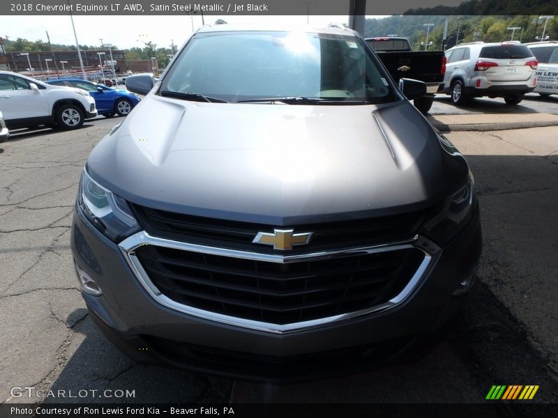 Satin Steel Metallic / Jet Black 2018 Chevrolet Equinox LT AWD