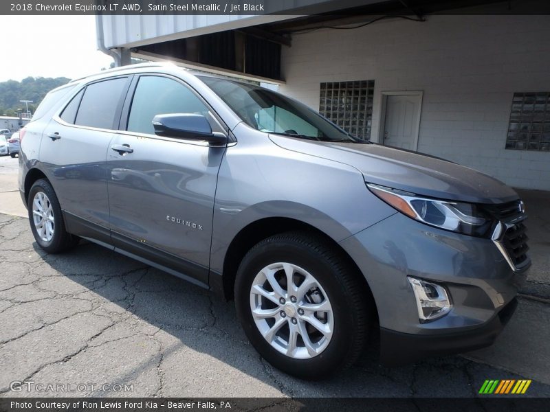 Satin Steel Metallic / Jet Black 2018 Chevrolet Equinox LT AWD