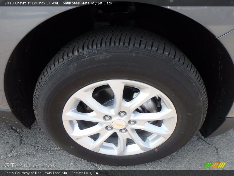 Satin Steel Metallic / Jet Black 2018 Chevrolet Equinox LT AWD