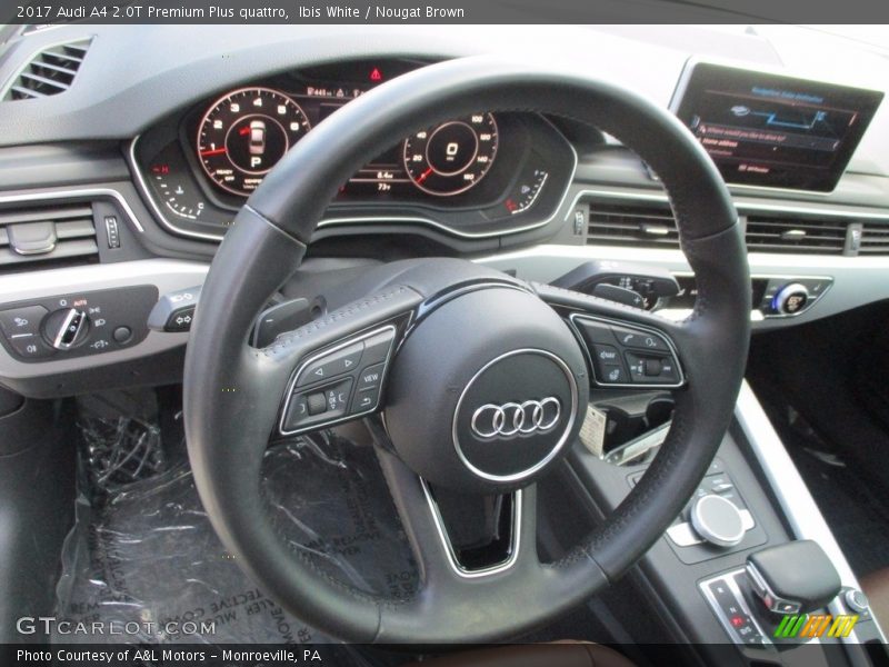 Ibis White / Nougat Brown 2017 Audi A4 2.0T Premium Plus quattro