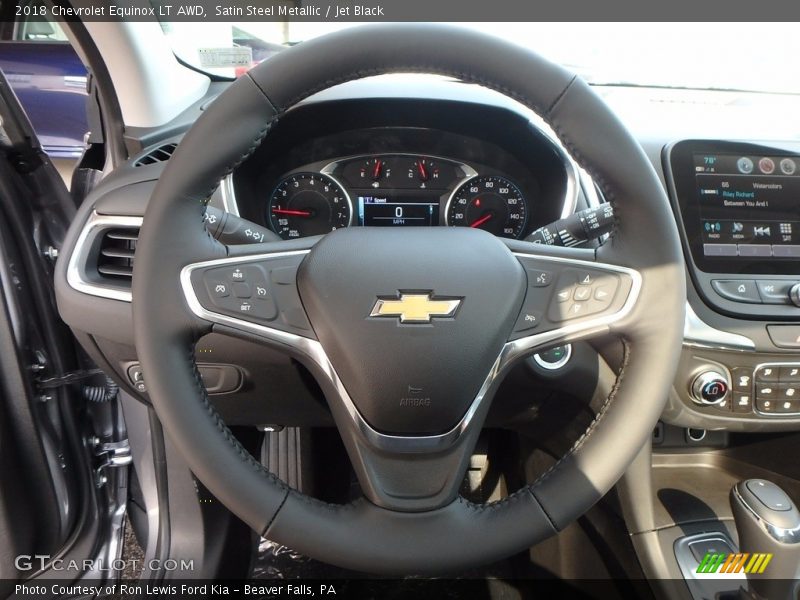 Satin Steel Metallic / Jet Black 2018 Chevrolet Equinox LT AWD