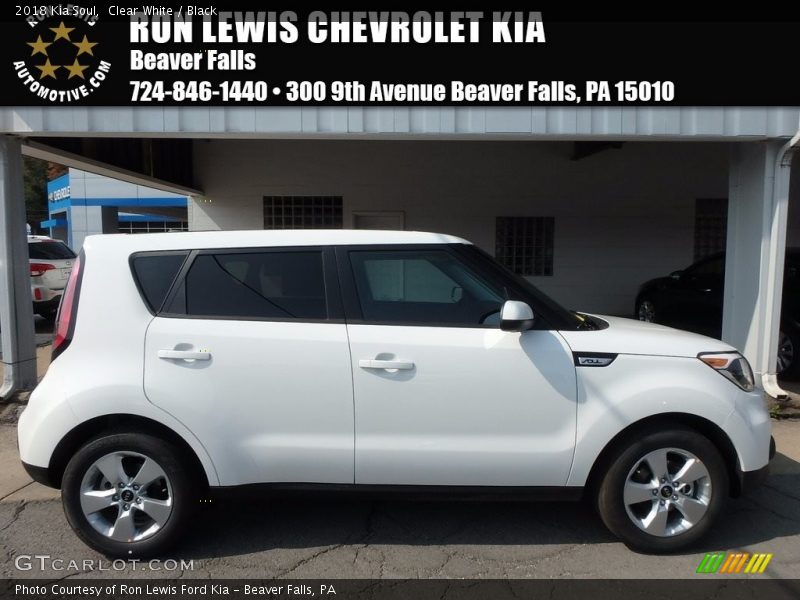 Clear White / Black 2018 Kia Soul