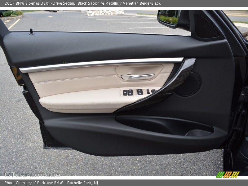 Black Sapphire Metallic / Venetian Beige/Black 2017 BMW 3 Series 330i xDrive Sedan