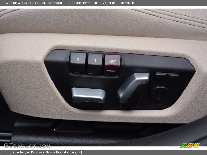 Black Sapphire Metallic / Venetian Beige/Black 2017 BMW 3 Series 330i xDrive Sedan