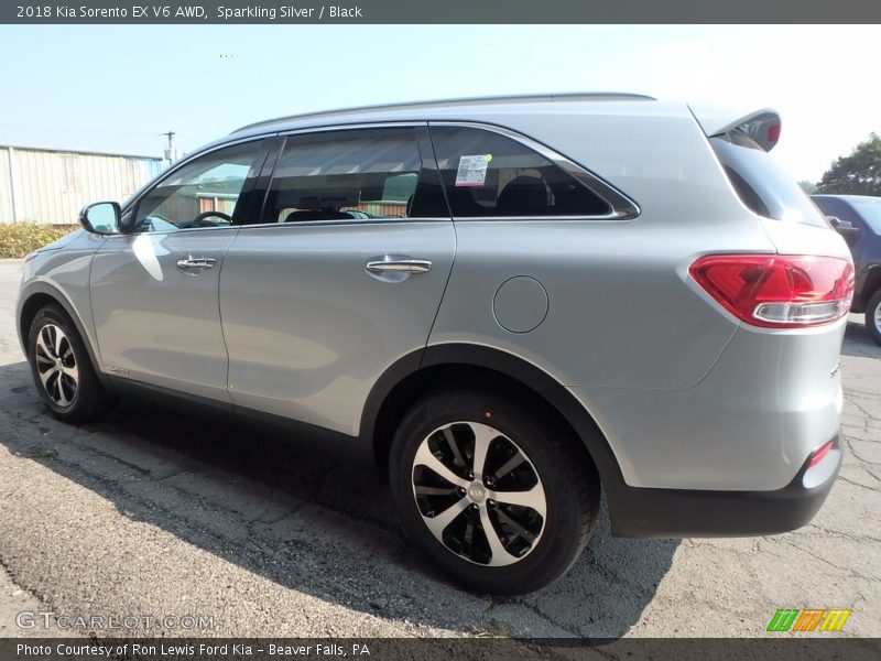 Sparkling Silver / Black 2018 Kia Sorento EX V6 AWD