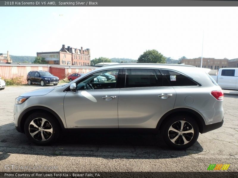 Sparkling Silver / Black 2018 Kia Sorento EX V6 AWD