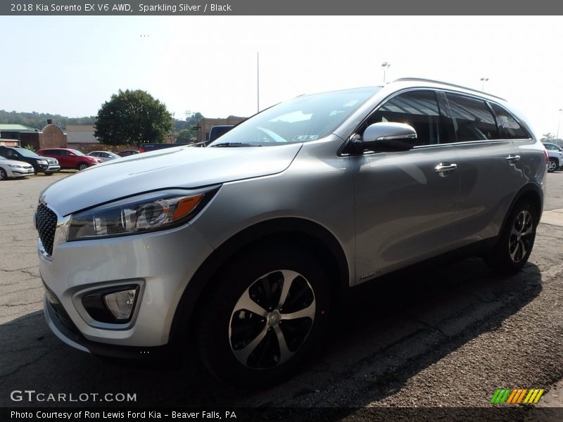 Sparkling Silver / Black 2018 Kia Sorento EX V6 AWD