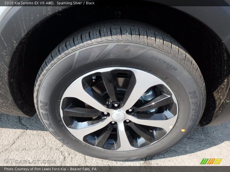 Sparkling Silver / Black 2018 Kia Sorento EX V6 AWD